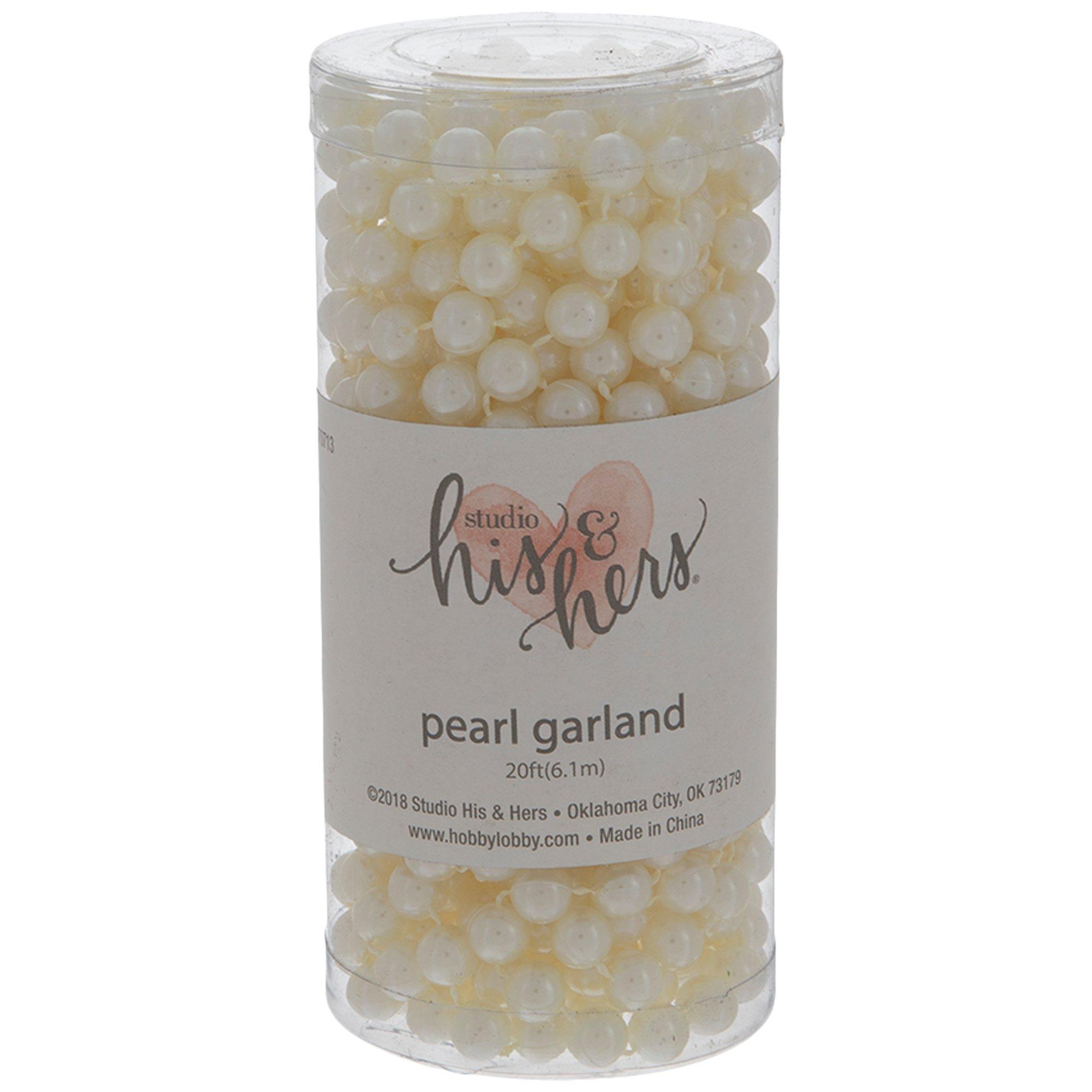 100 feet Artificial Pearls String Beads Garland Roll DIY Crafts