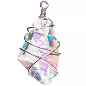 Wire-Wrapped Crystal Pendant