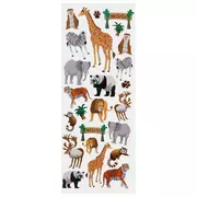 Zoo Animal Glitter Stickers