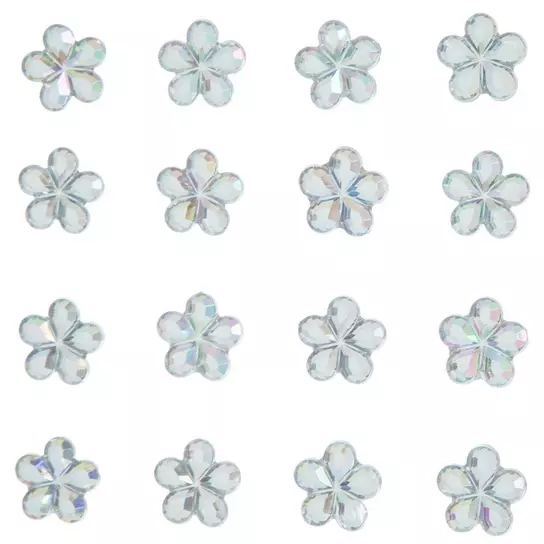 Silver Rose Rhinestone stickers – Party and floral