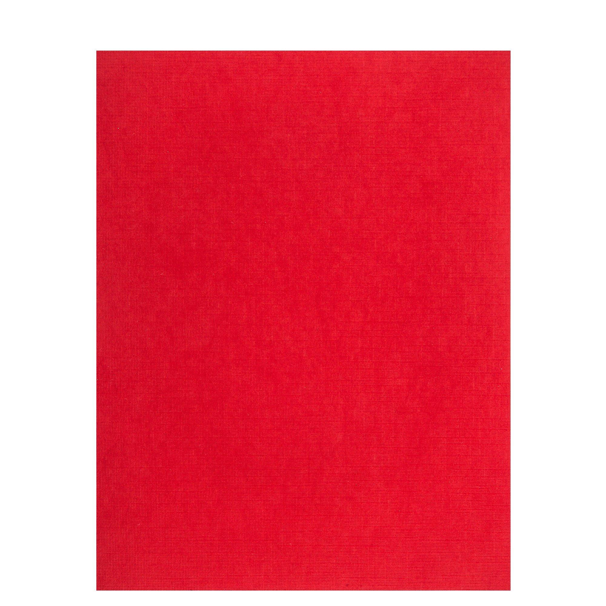 Red Pepper Card Stock - 8 1/2 x 11 Classic Linen 80lb Cover - LCI Paper