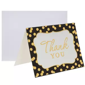 Black & Gold Foil Thank You Cards