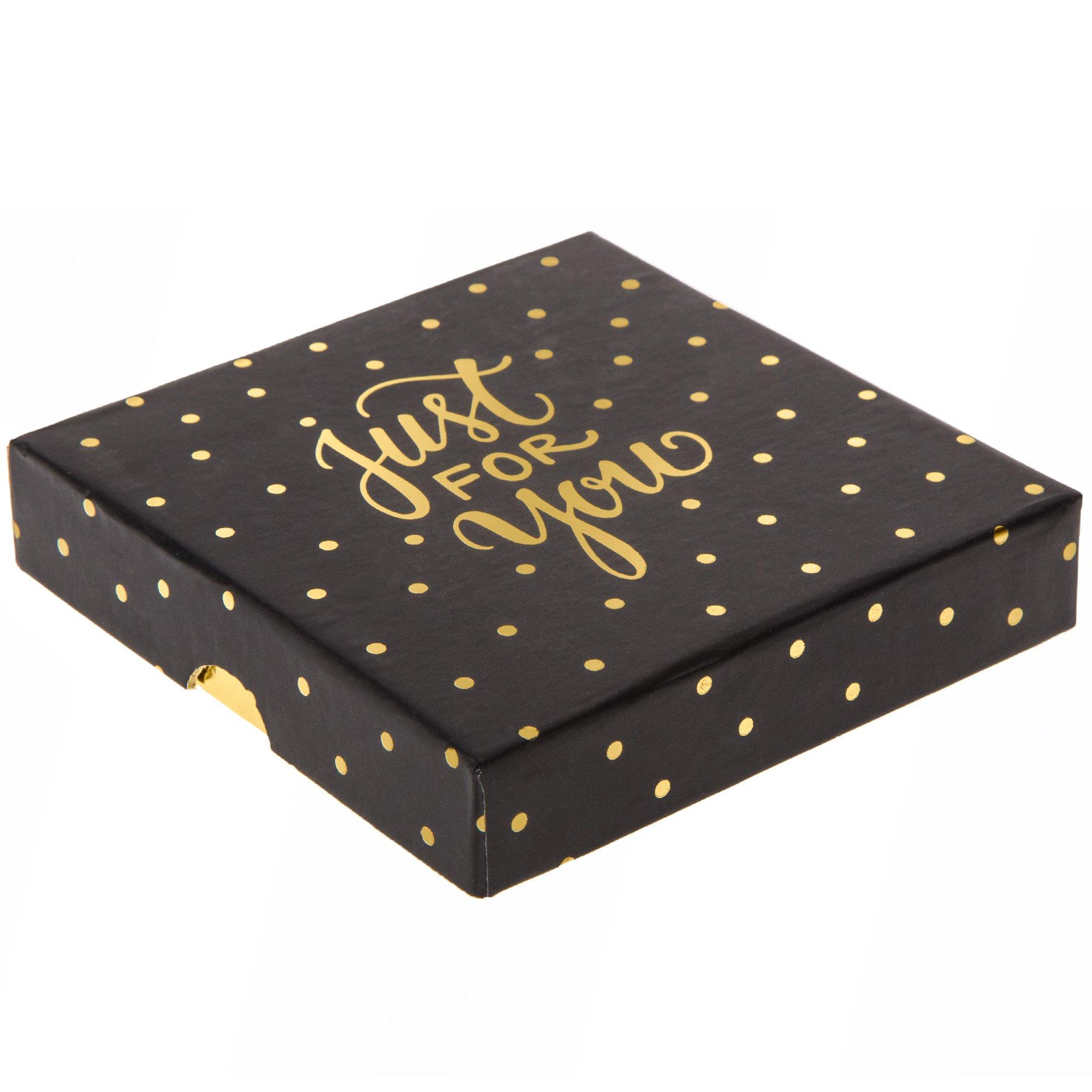 Black Gift Card Holder Box With Gold Ribbon Bow