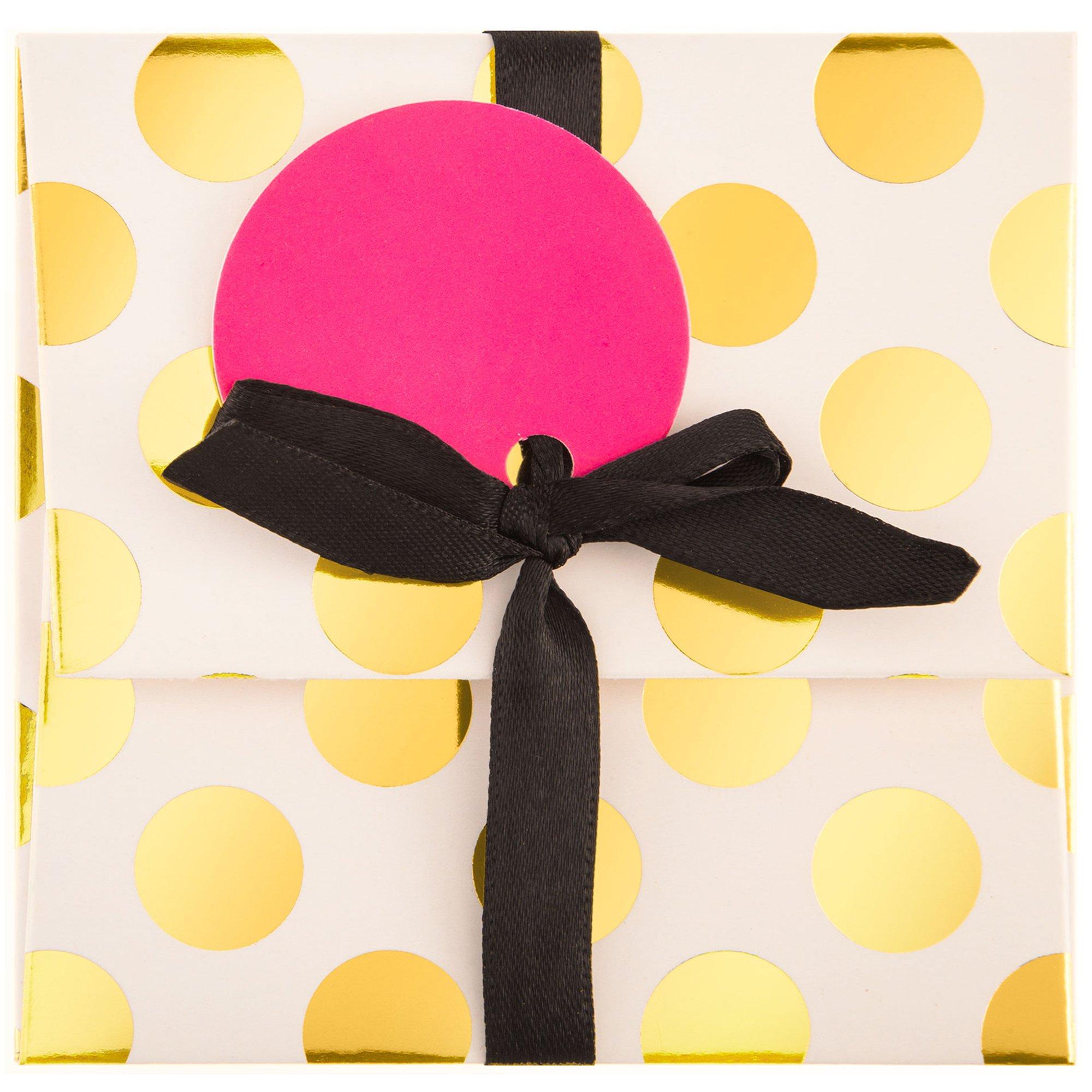 Gold Polka & Pink Striped Gift Wrap, Hobby Lobby