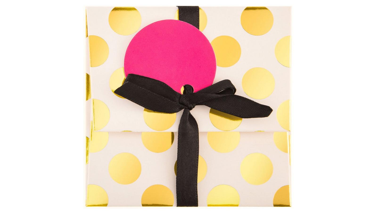 White & Gold Polka Dot Gift Card Holder | Hobby Lobby | 1094929
