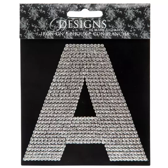 Hello Hobby 1 inch Silver Glitter Classic Iron-On Letters Appliques