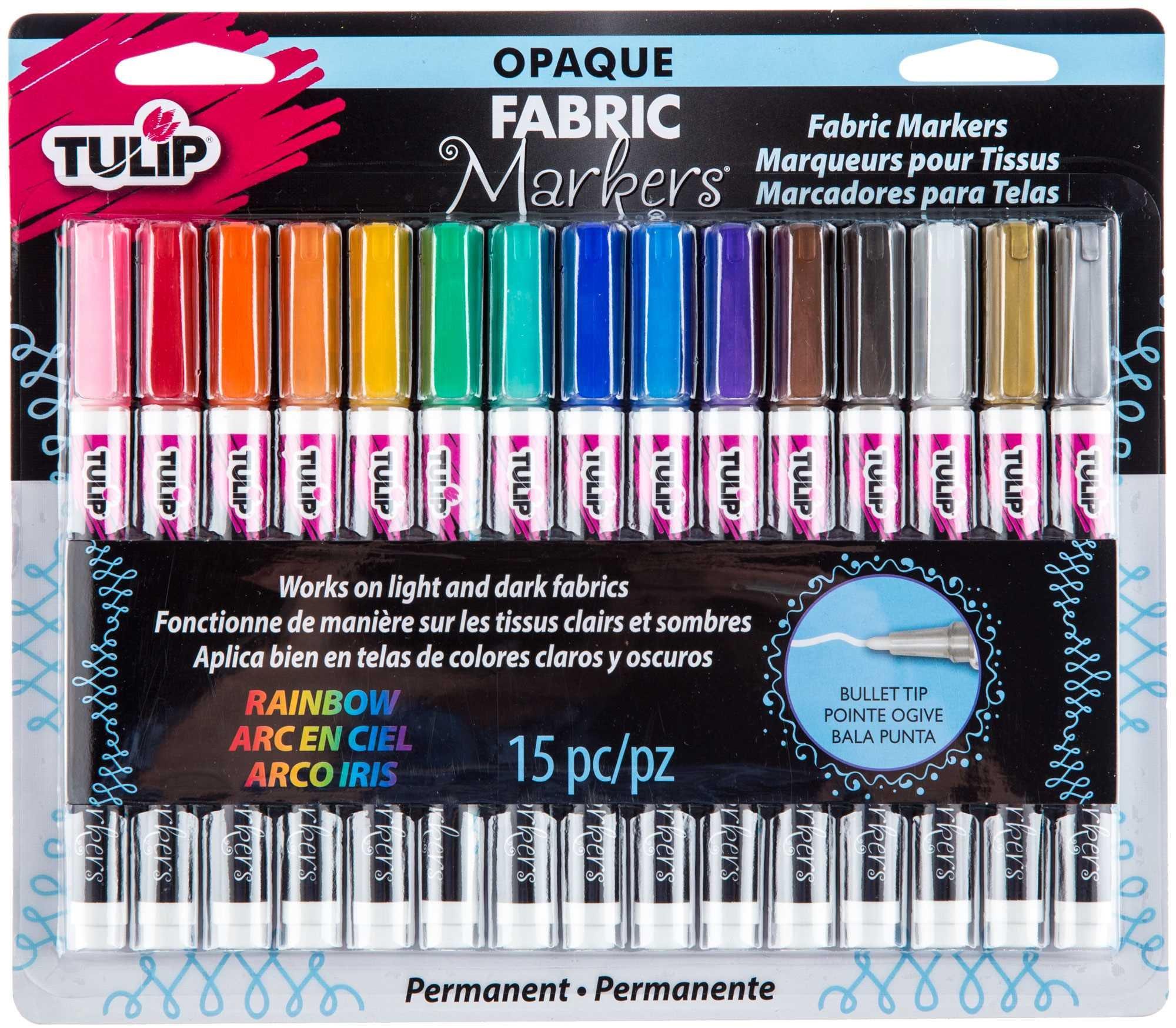 Bullet Tip Fabric Markers 15 Piece Set Hobby Lobby 1104892