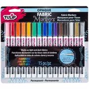 Bullet Tip Fabric Markers - 15 Piece Set