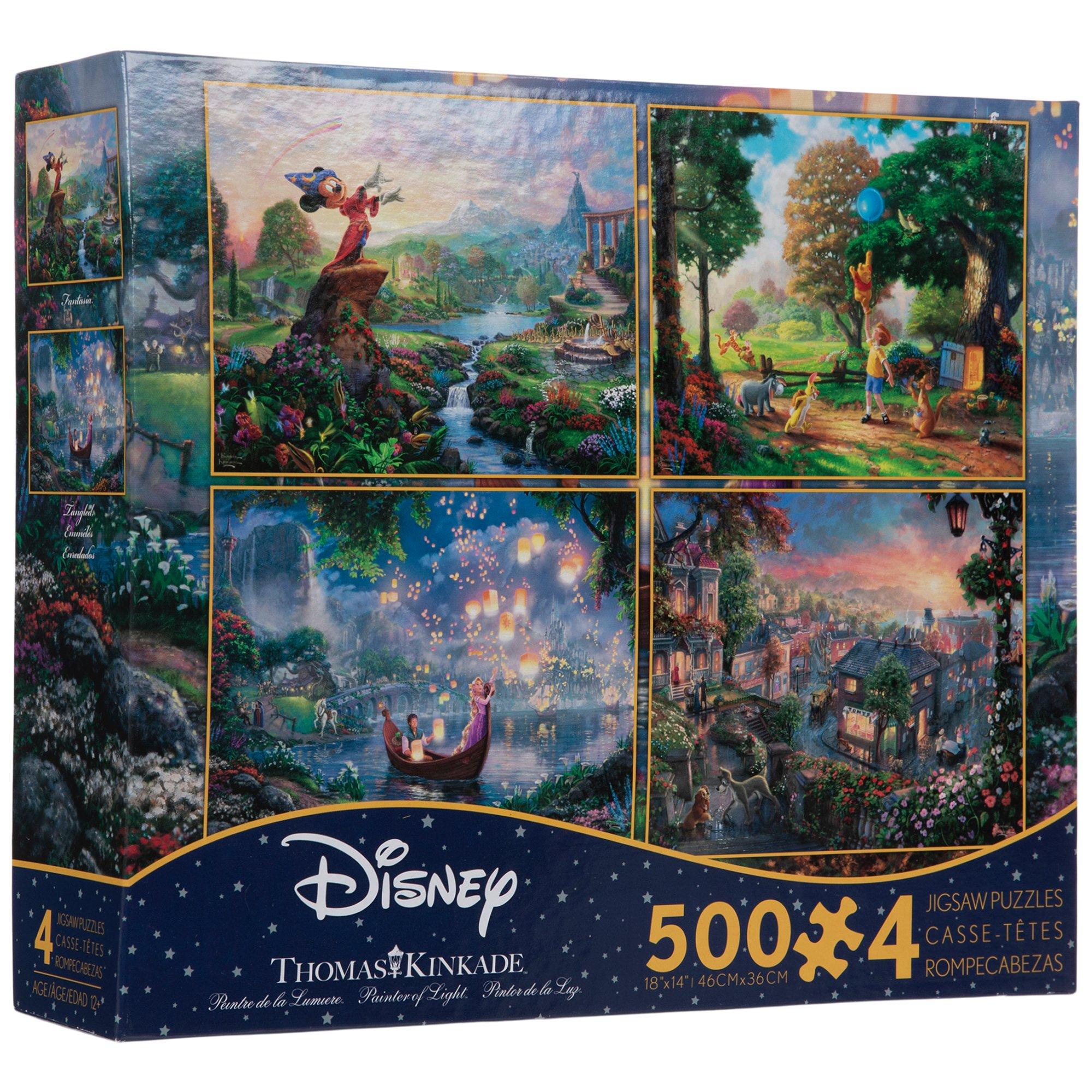 Thomas Kinkaid Disney Assortment 4 in 1 Multipack Puzzle Set