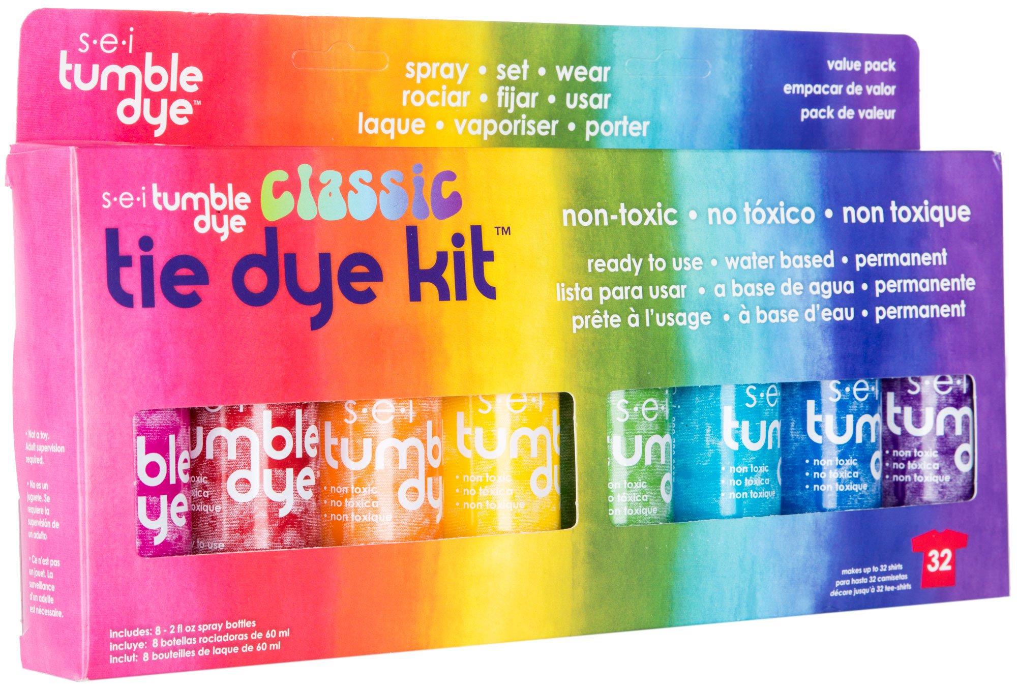  S.E.I. Camo Tie-Dye Kit, Fabric Spray Dye, 3 Colors