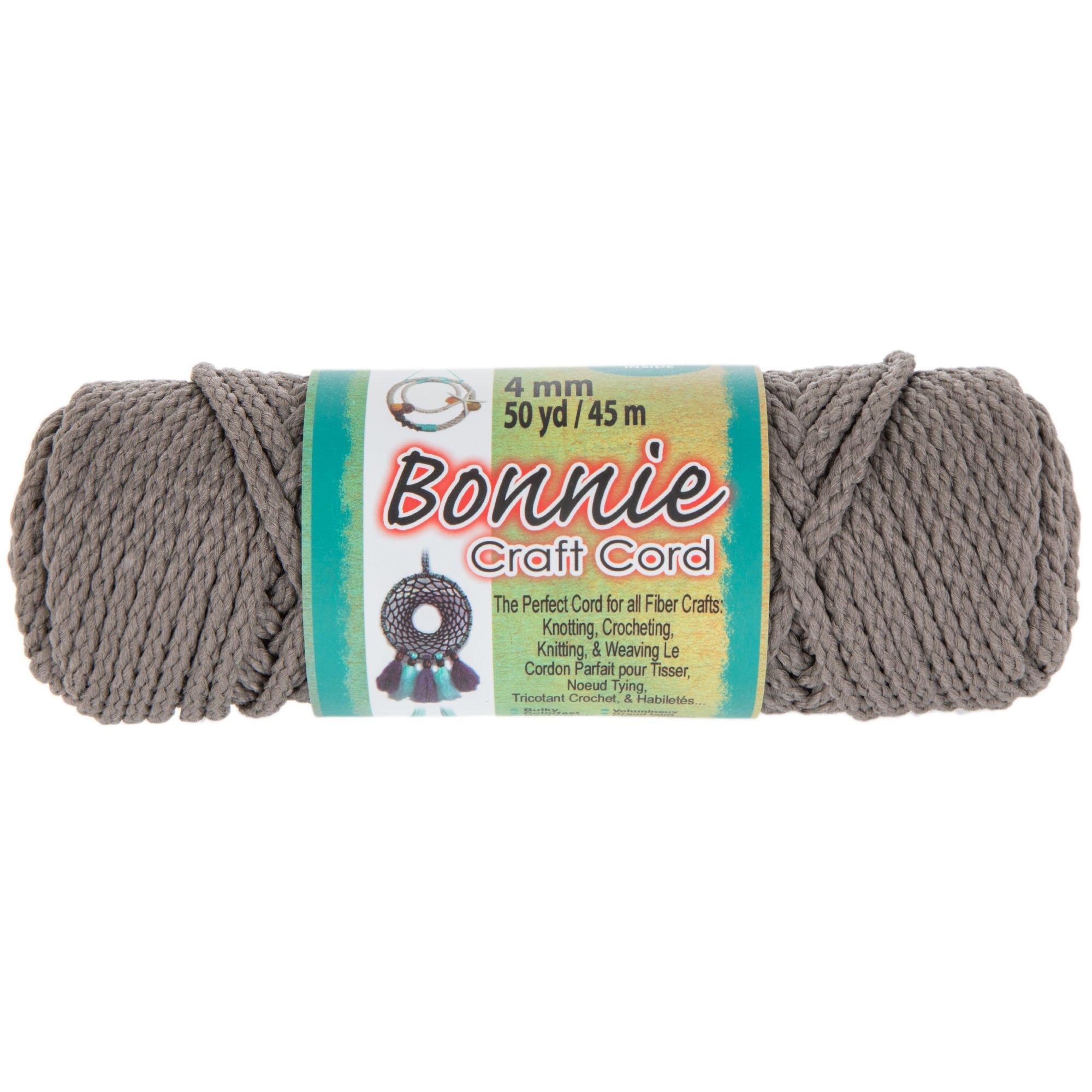 Pepperell Bonnie Macrame Craft Cord 4mmX100yd Smoke Gray