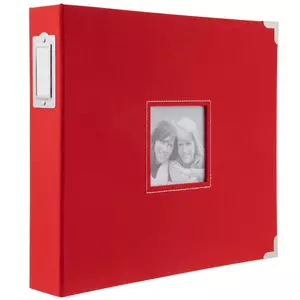 Pioneer Photo Albums 12x12 Fabric Frame 3-Ring Binder Scrapbook, Black 