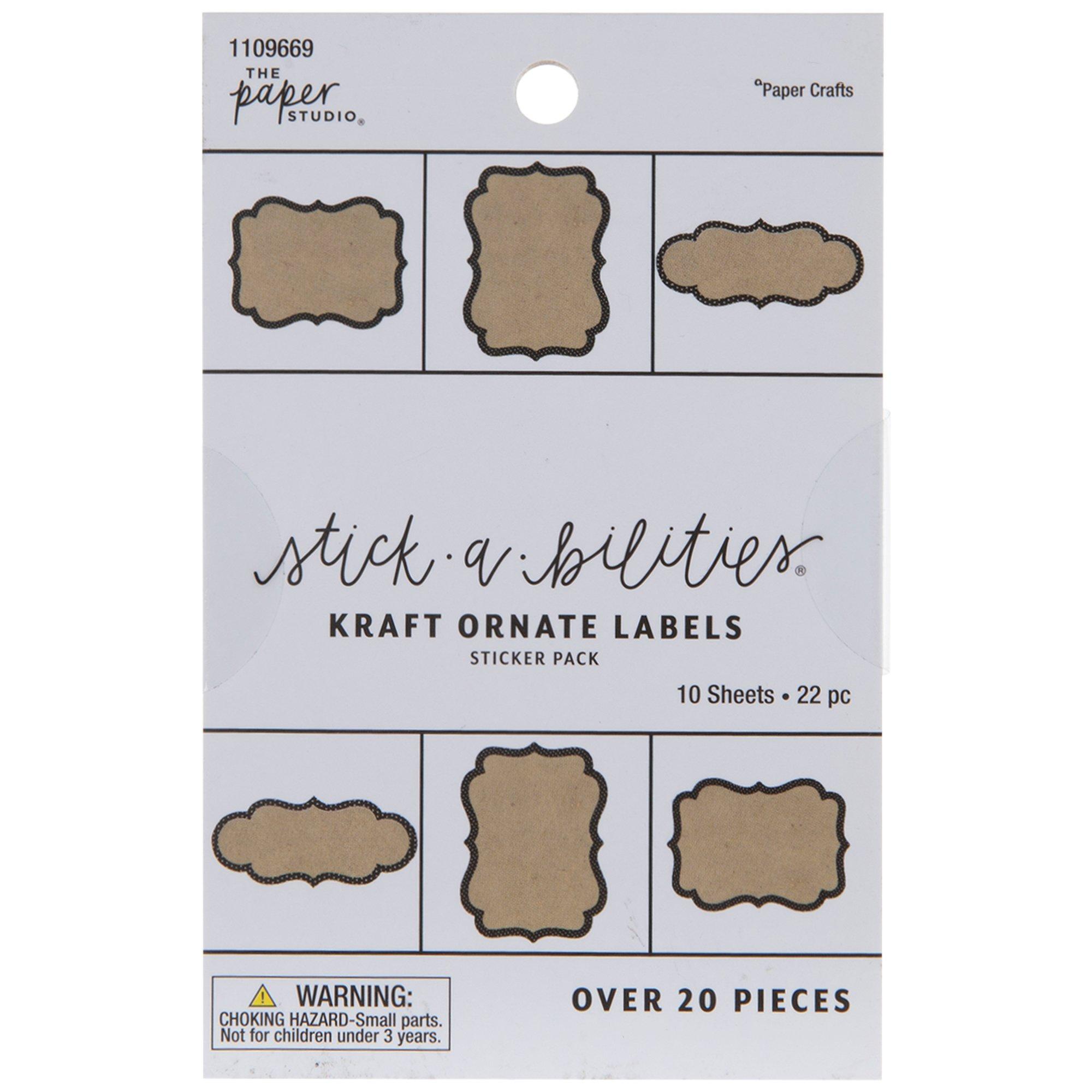 Kraft Ornate Sticker Labels Hobby Lobby 1109669