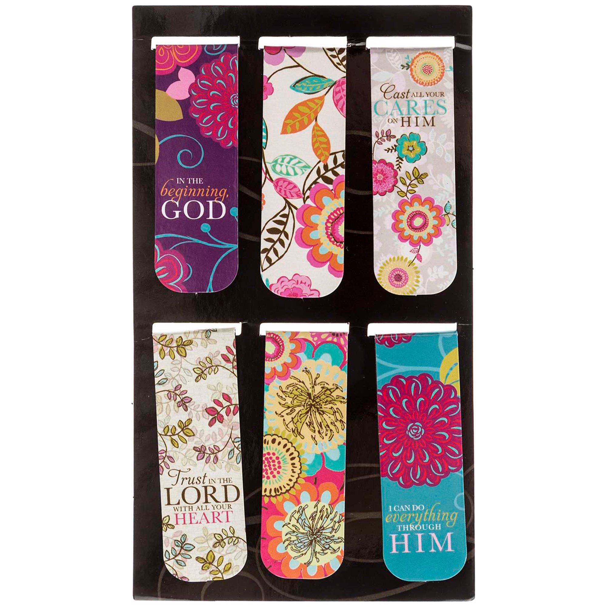 Magnetic Floral Scripture Bookmarks, Hobby Lobby