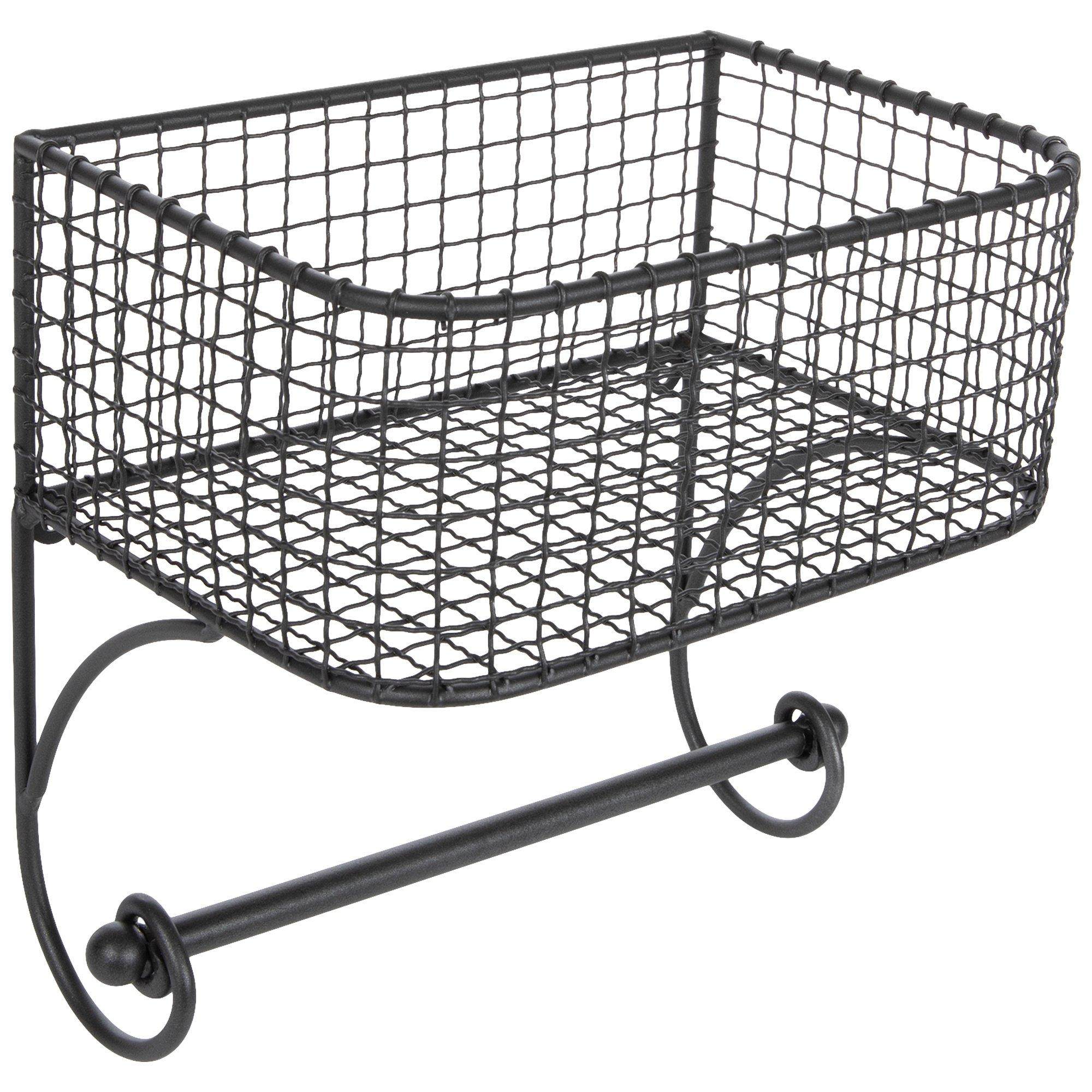 Gray Metal Wall Basket With Rod Hobby Lobby 1118272