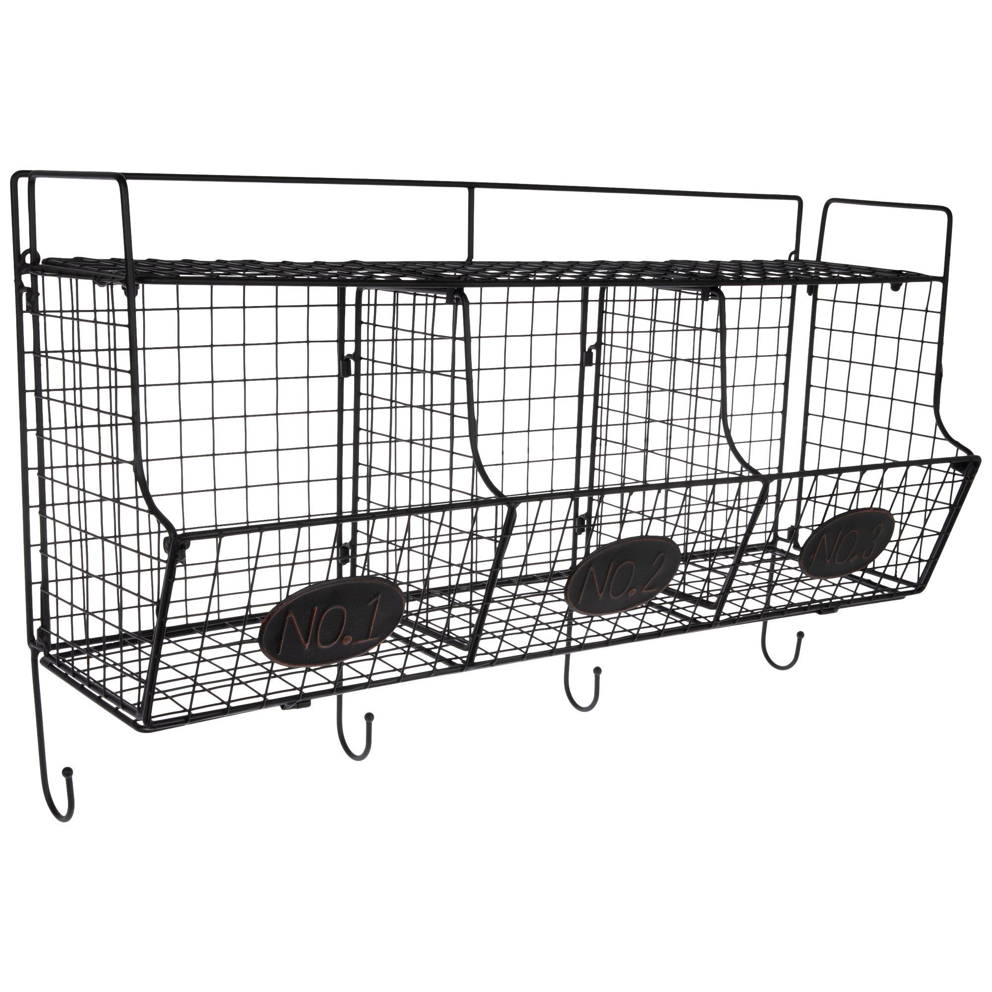 Black Wire Wall Shelf With Baskets Hobby Lobby 1118280