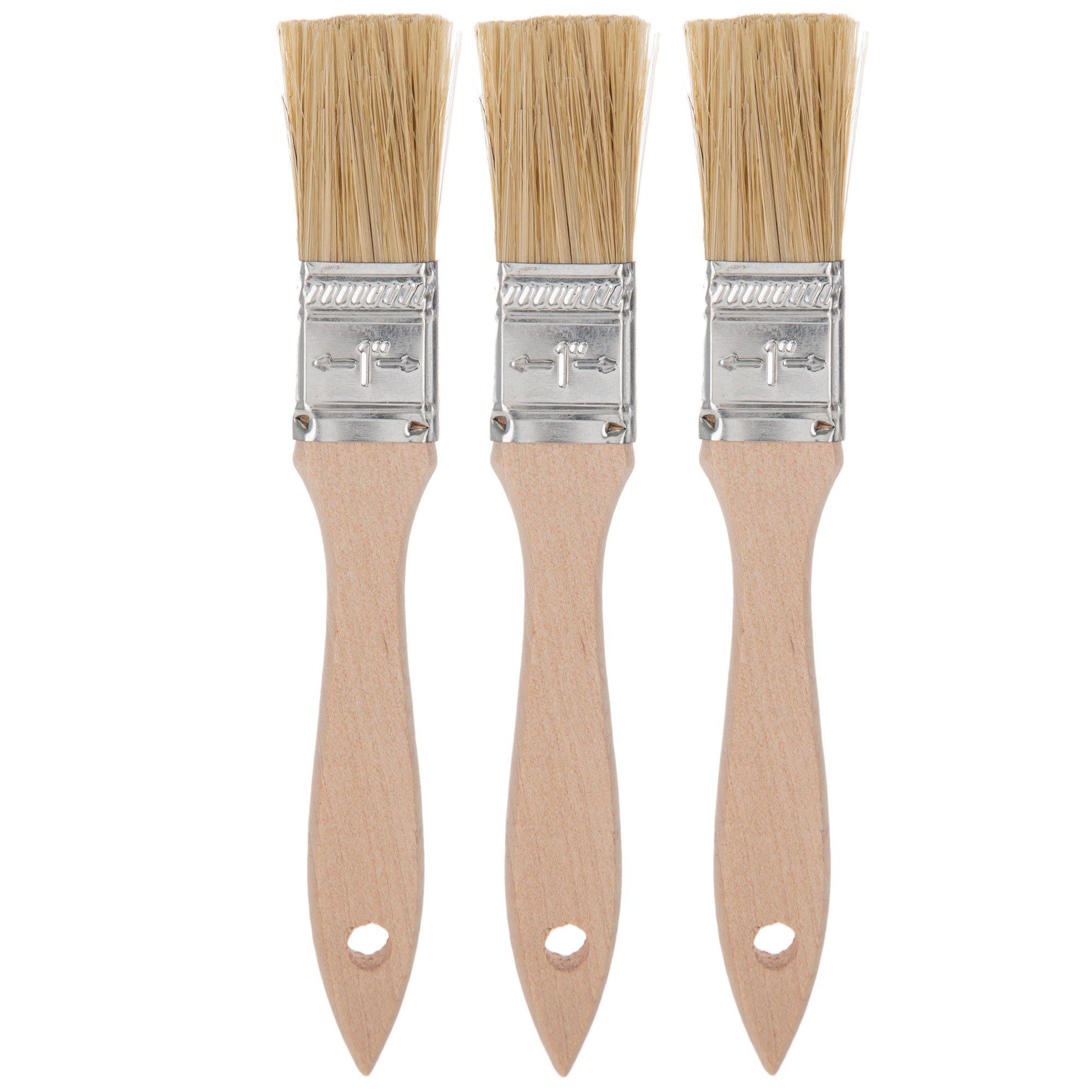 Paint Brush, 1 Chip Brush, Hog Bristle 1-3/4 Bristle, Wood