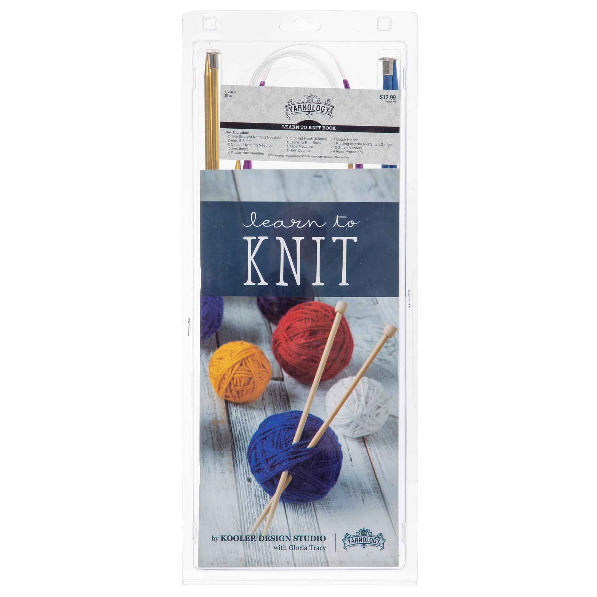  CraftLab Knitting Kit for Beginners, Kids and Adults Includes  All Knitting Supplies: Wool Yarn, Knitting Needles, Yarn Needle and  Instructions – Fantastic Gift