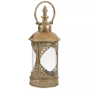Antique Gold Ornate Metal Lantern