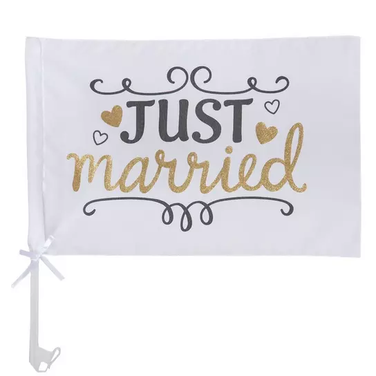 Just Married Car Clings, Just Married Wedding Sticker, White Wedding, Gold  Wedding, Wedding Car Decoration, Wedding Sticker Car Windshield. 