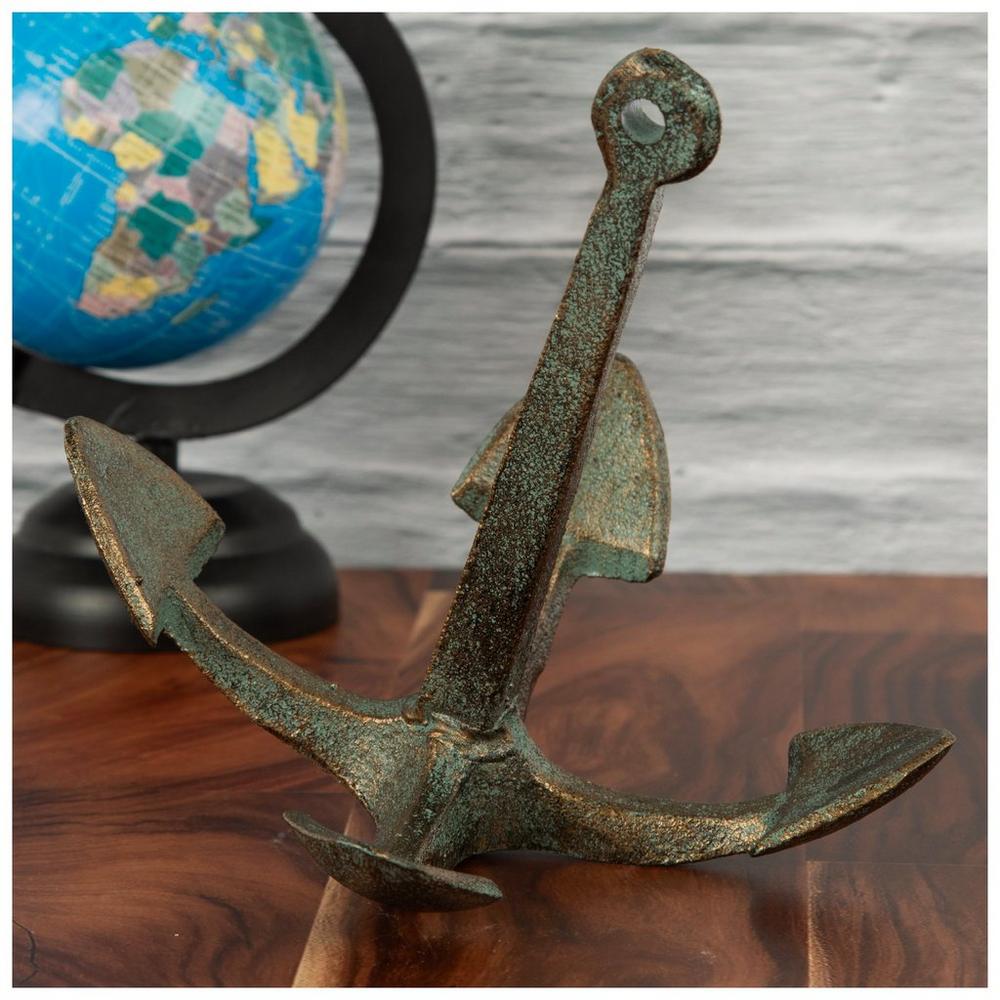 Patina Metal Anchor Statue