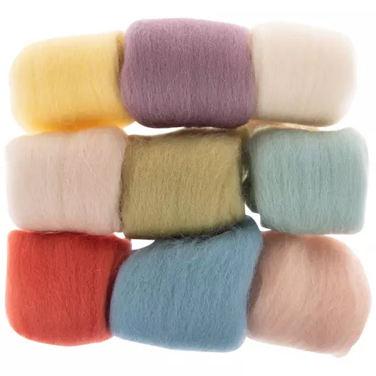 Sky Blue - Wool Roving Needle Felting Material (Per Ounce) - Once Again Sam