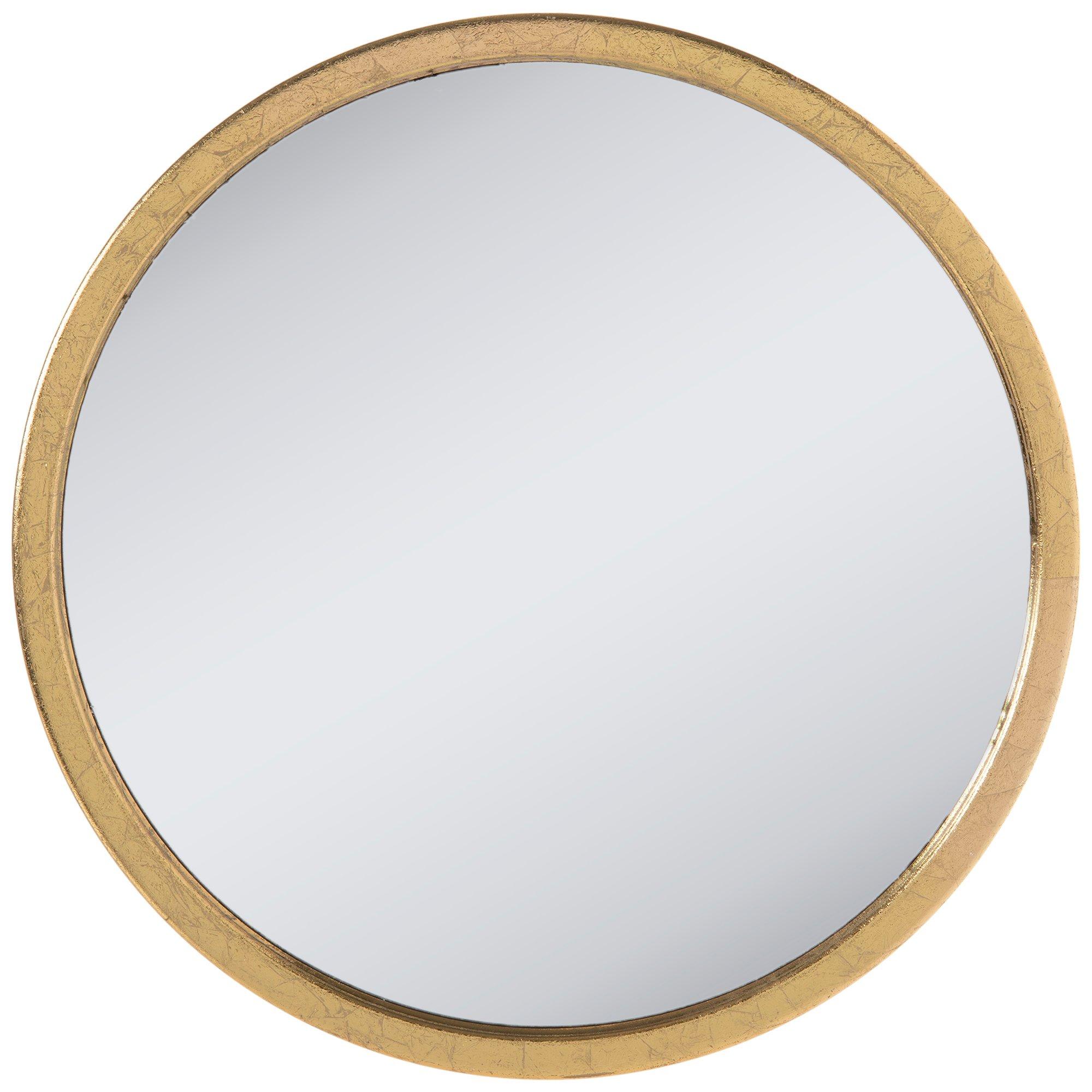 Small Round mirror 6 home decor | Gold Leaf Wood Wall hanging circle mirror