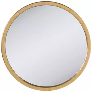 Gold Round Metal Wall Mirror