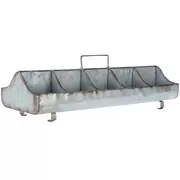 Galvanized Metal Tray with Handle