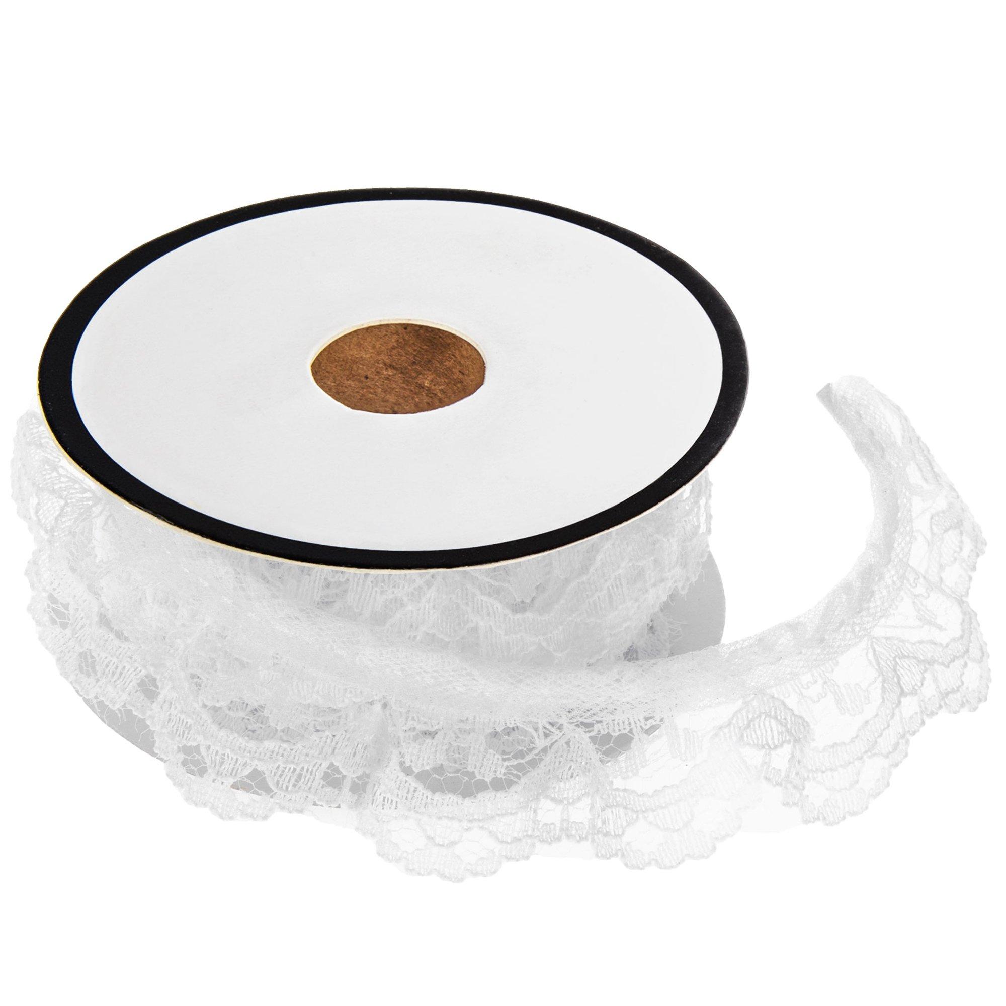 Iridescent White Beaded Scalloped Lace Trim, Hobby Lobby, 346098