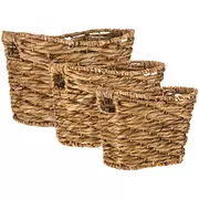 StyleWell Round Natural Water Hyacinth Decorative Baskets with White  Tassels (Set of 2) BA1904115-PP1 - The Home Depot
