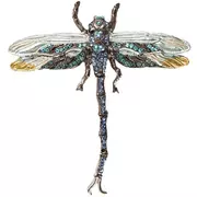 Dragonfly Rhinestone Pendant Brooch