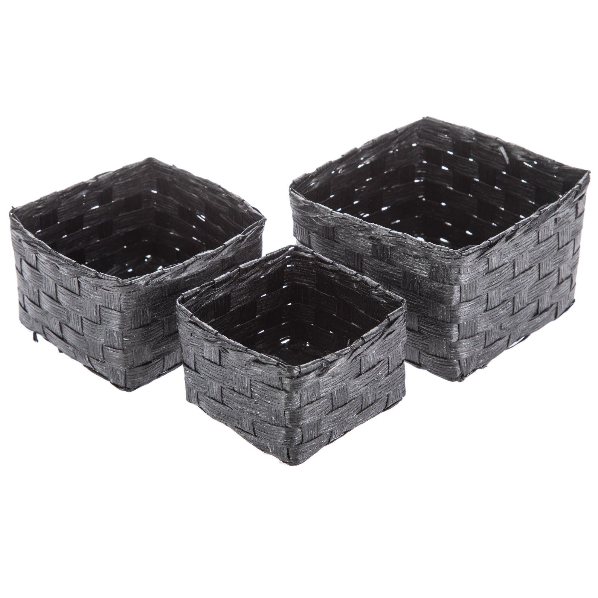 Black Paper Weave Basket Set Hobby Lobby 1143767