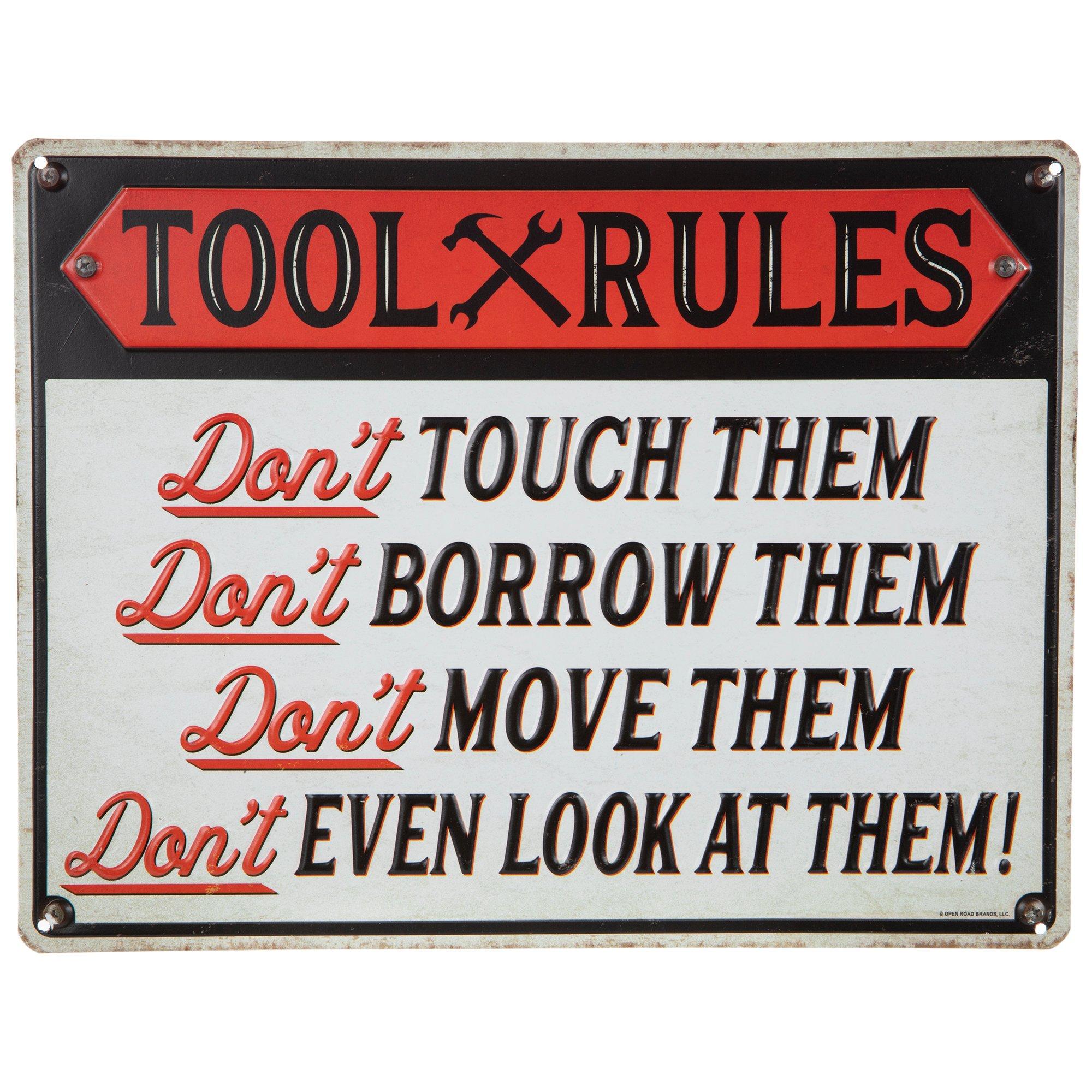 Tool Rules Metal Sign Hobby Lobby 114983