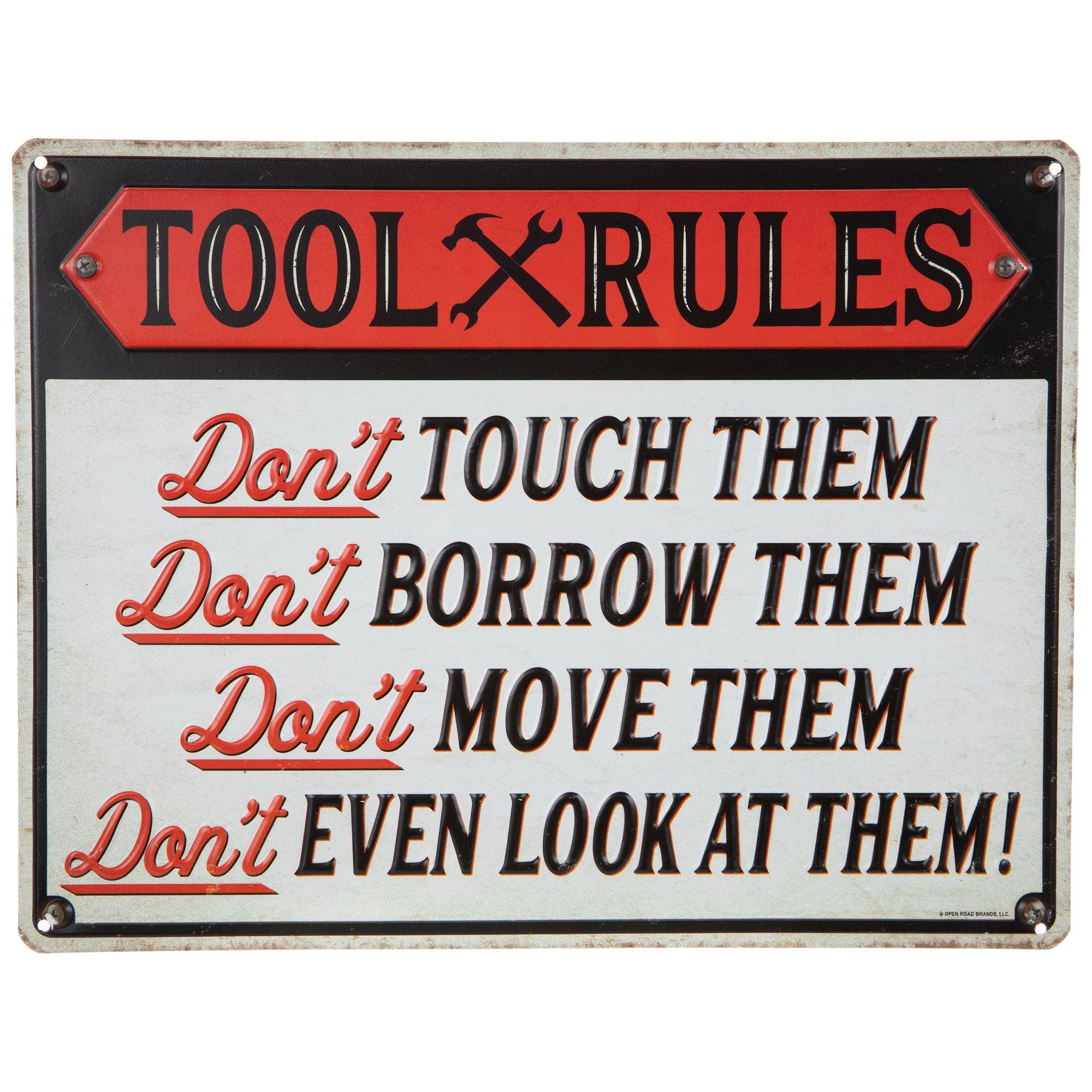 My Tools Rule Metal Wall Thermometer Sign