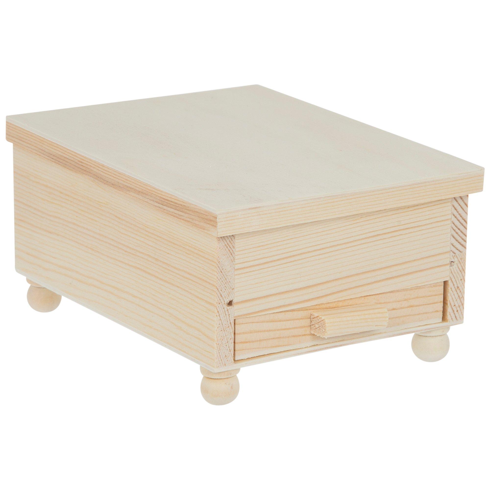 Rectangle Compartment Wood Box
