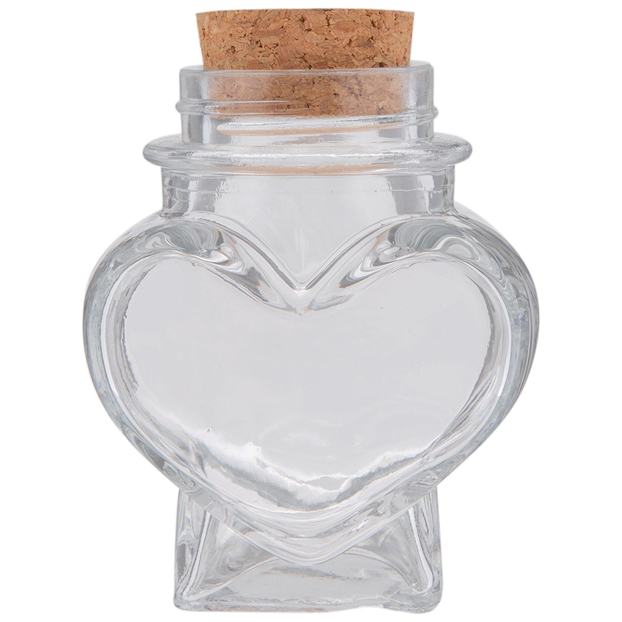 Glass Heart Jar