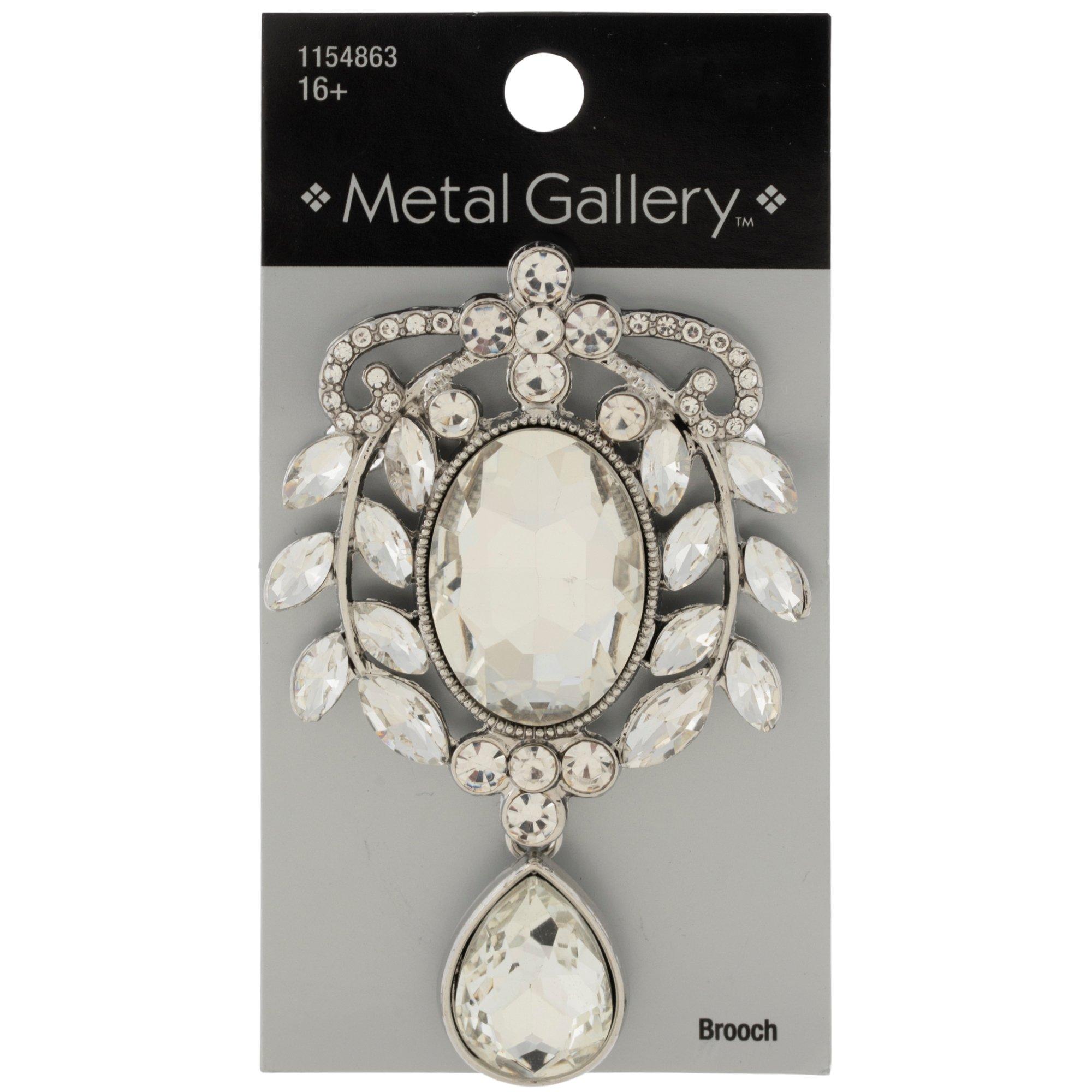 Oval & Teardrop Rhinestone Brooch, Hobby Lobby