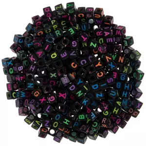 Unobite 200 Piece Plastic Number Beads with Colorful Numbers 123