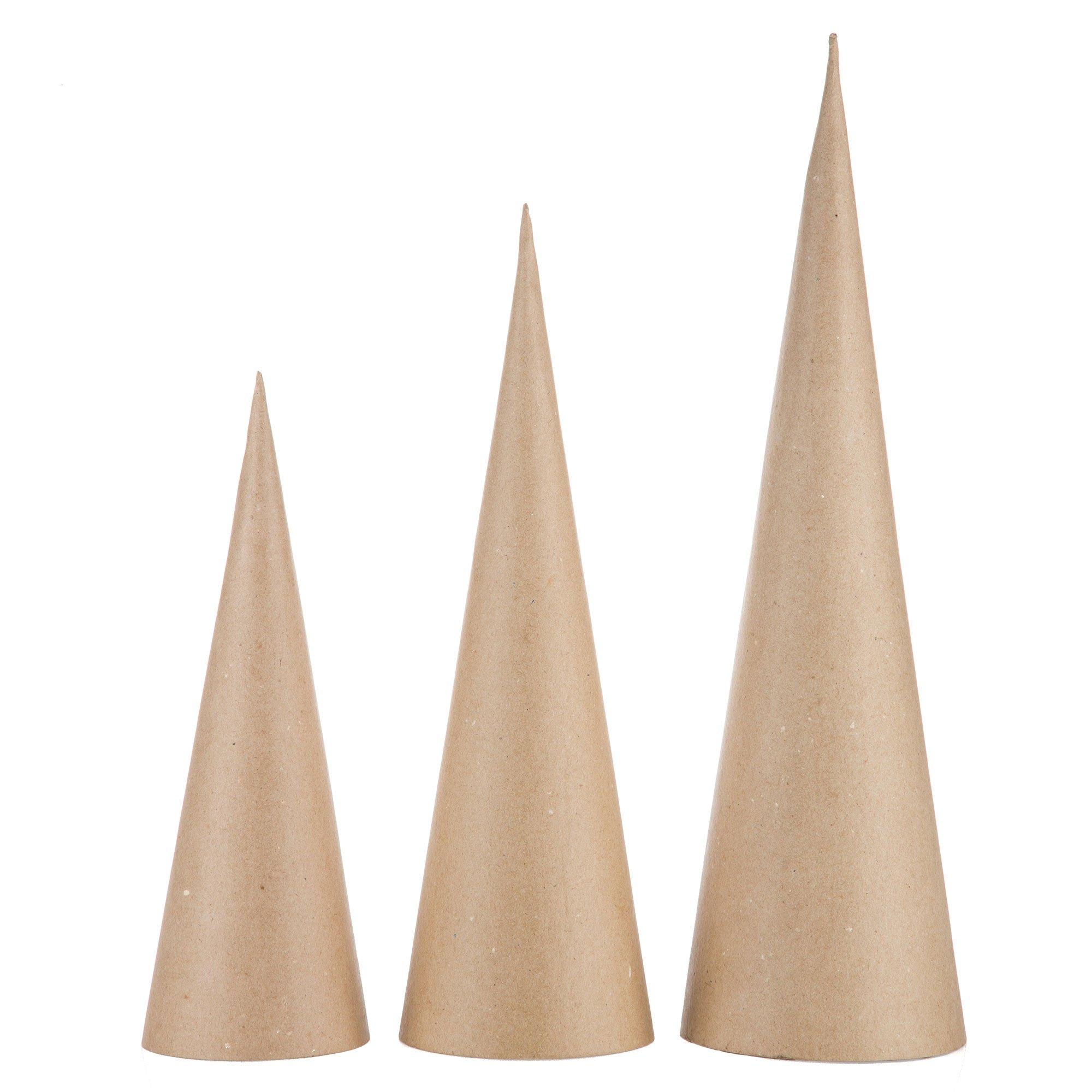 12 Cardboard Cones New 7 Inches Tall Paper Mache Cones for Crafting  Christmas Tree Doll Angel Gnome Unicorn Horn Grinch Hat May Day Cones 