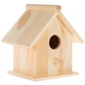 Traditional Square Wood Birdhouse