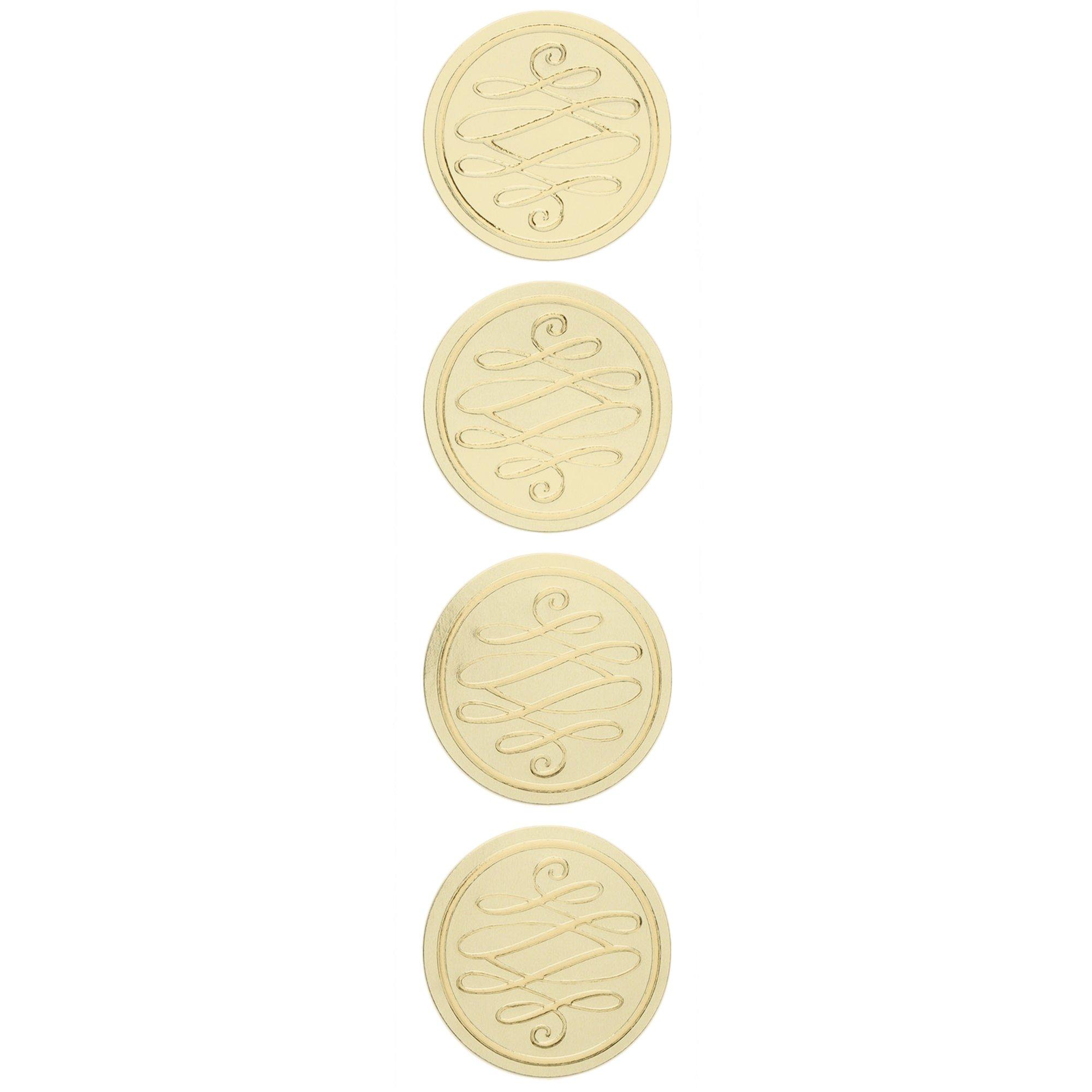 Envelope Seals 1 1/8 18pc Gold Foil