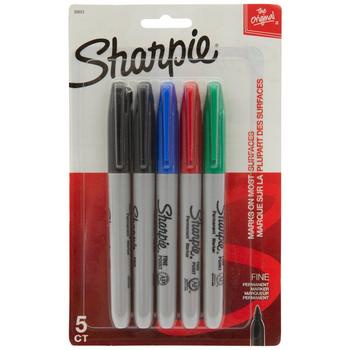 Fine Point Sharpie Markers - 5 Piece Set