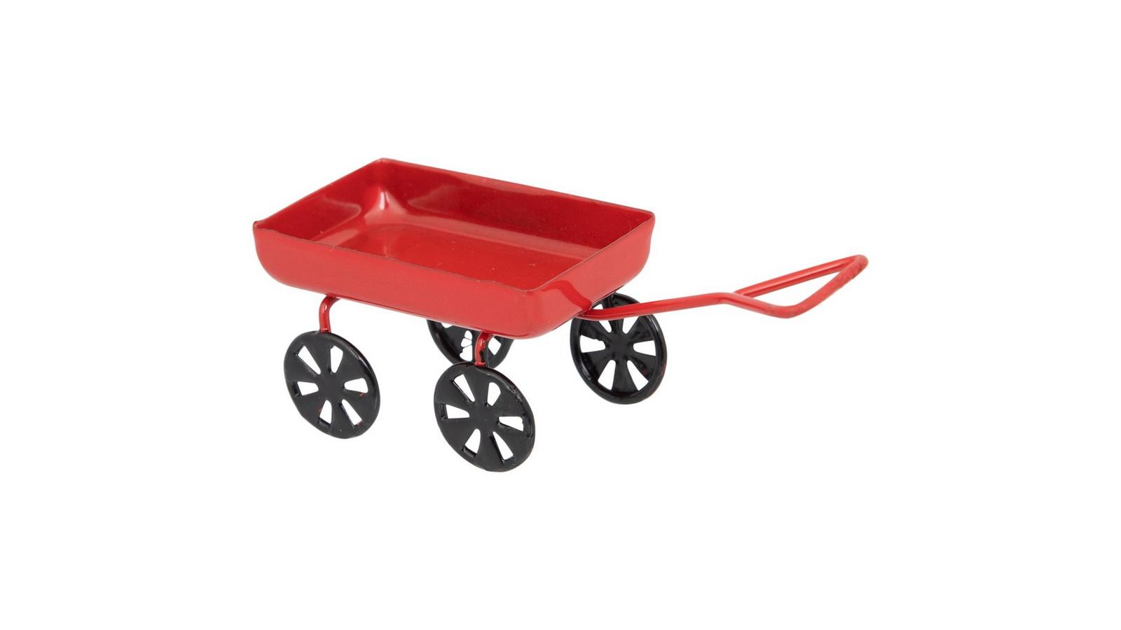 Dollhouse Miniature Red Wagon - Christmas Miniatures - Christmas and