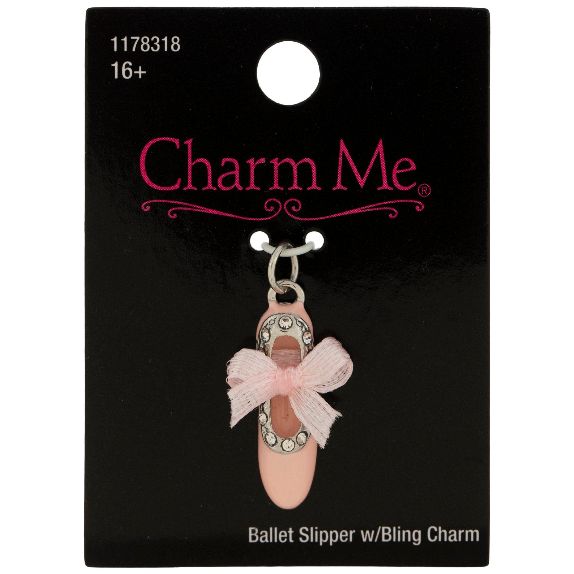 stina × familiar Dahlia Ballet Charm Pink Ballet Slipper Charm | Hobby Lobby | 1178318