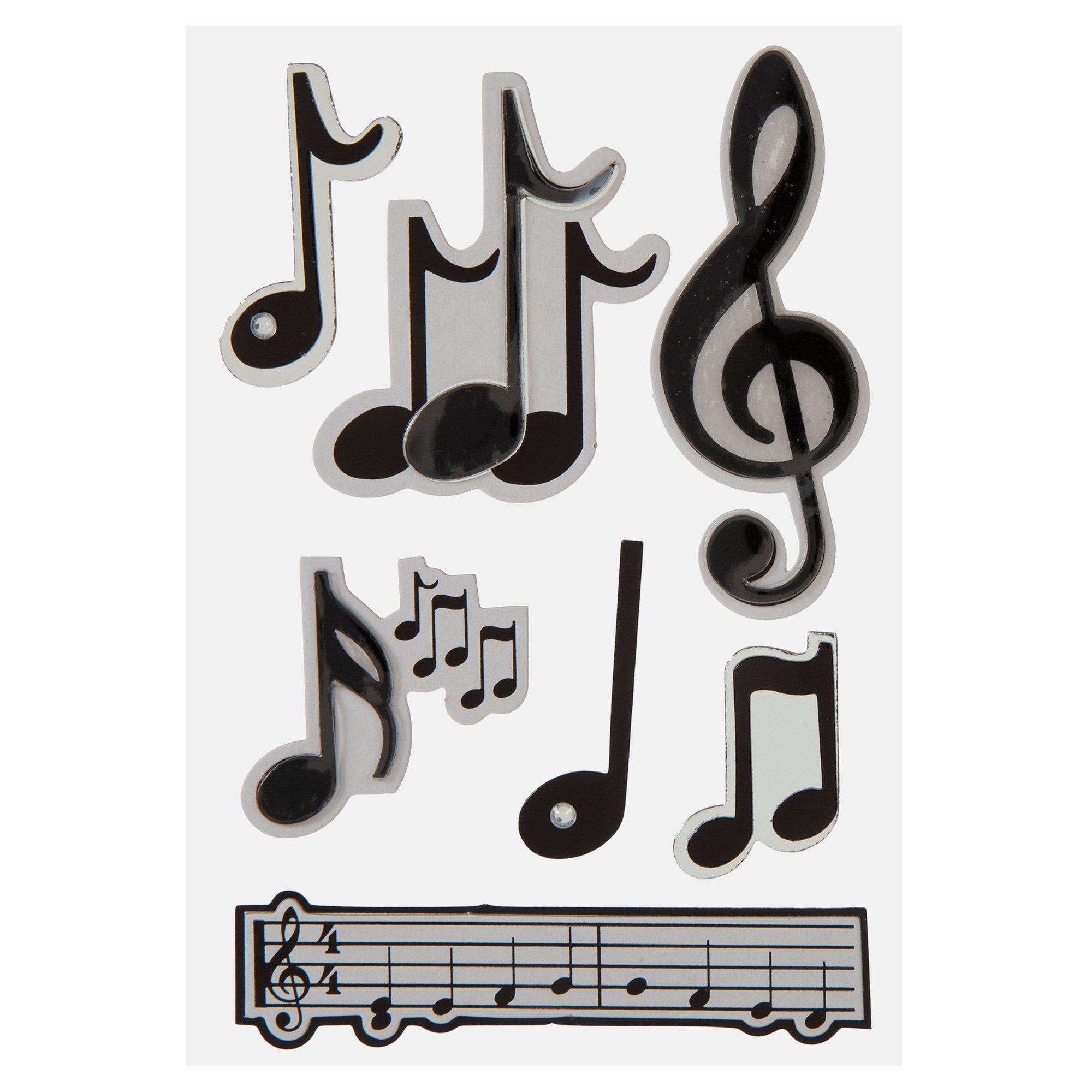 Music Notes 3D Stickers Hobby Lobby 1178631