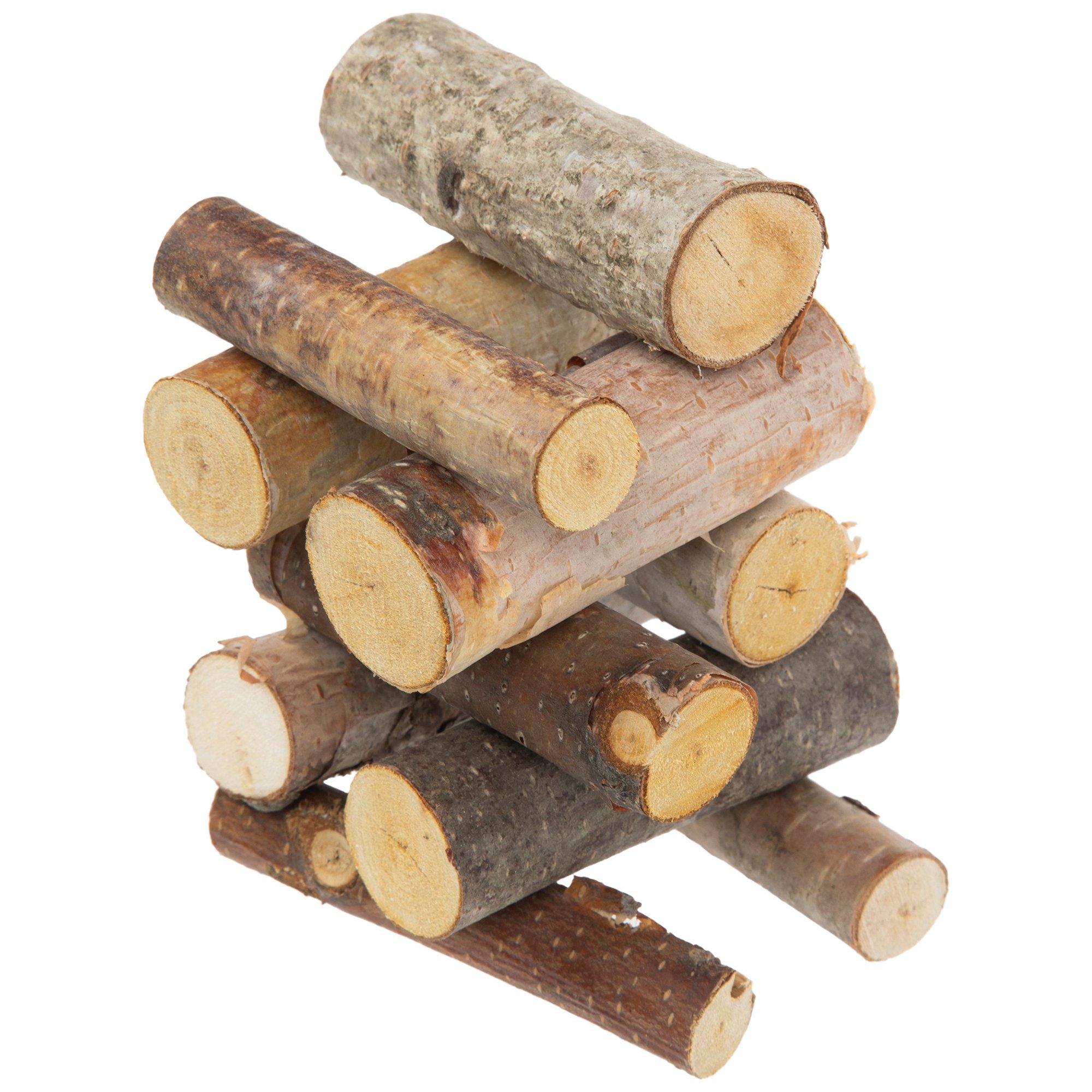 Uplama 6Pack Small Birch Logs for Fireplace Unfinished Wood Crafts DIY Home  Decorative Burning,Fireplace Log Set (0.78''-1.18'' Dia. x 12 Long)