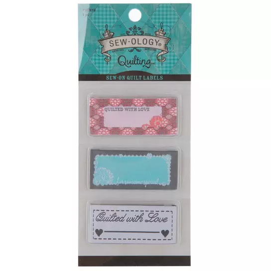 Dritz Sew-on Woven Quilt Labels, Assorted, 9 pc