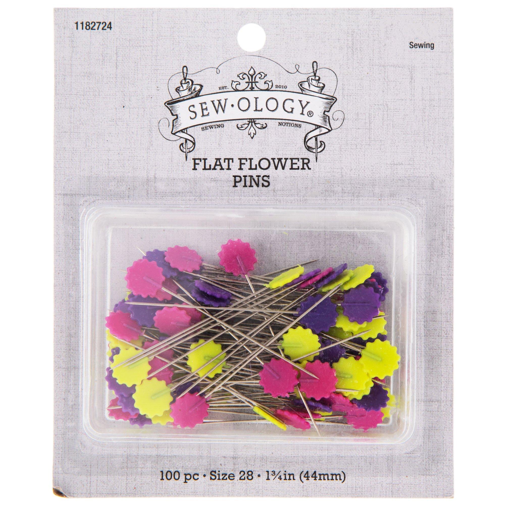 Quilter's Flat Flower Pins