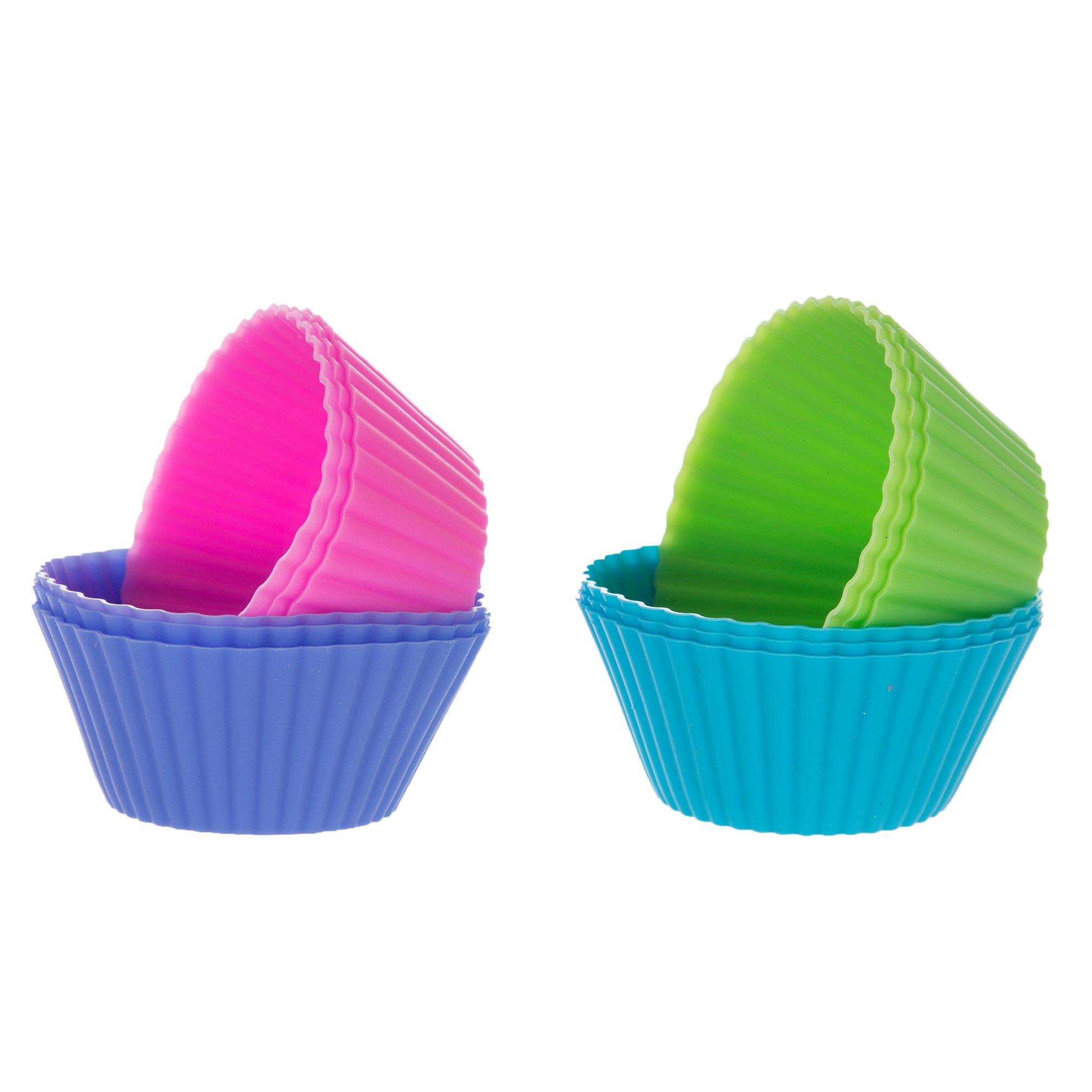 Jumbo Reusable Silicone Cupcake Baking Cups / Muffin Molds, Pack